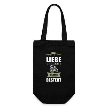Landwirt Bauer Farmer - Geschenkbeutel für Flaschen - Schwarz - Vorne