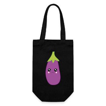 Aubergine Légume Costume Carnaval Carnaval - Sac à bouteille - noir - Devant
