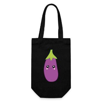 Aubergine Légume Costume Carnaval Carnaval - Sac à bouteille - noir - Devant