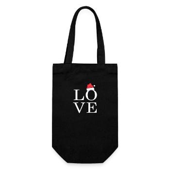 Noël cadeau de Noël Joyeux Noël « Ho Ho Ho » - Sac à bouteille - noir - Devant