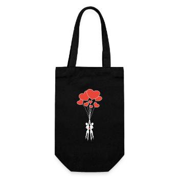 Women's love - Gift Bag for Bottles - black - Front