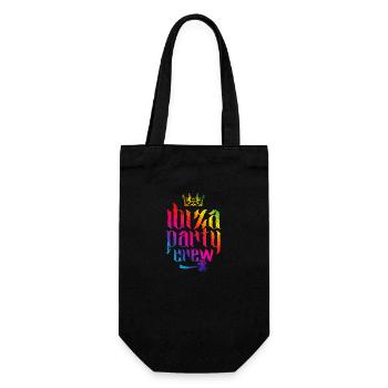 ibiza party crew bunt - Geschenkbeutel für Flaschen - Schwarz - Vorne