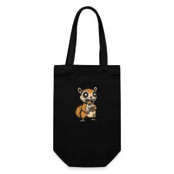 Eichhörnchen Halloween Zombie - Geschenkbeutel für Flaschen - Schwarz - Vorne