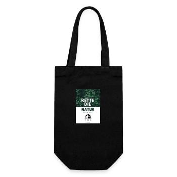 Rette die Natur - Geschenkbeutel für Flaschen - Schwarz - Vorne