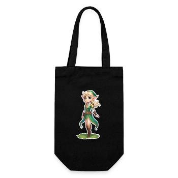 Elf Fantasy Illustration - Gift Bag for Bottles - black - Front