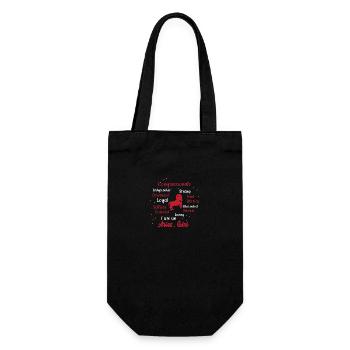 Sternzeichen Widder - Geschenkbeutel für Flaschen - Schwarz - Vorne
