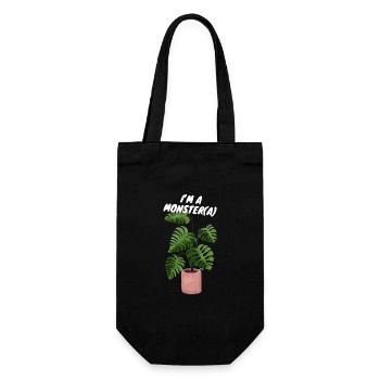 MONSTERA MONSTER PFLANZE - Geschenkbeutel für Flaschen - Schwarz - Vorne