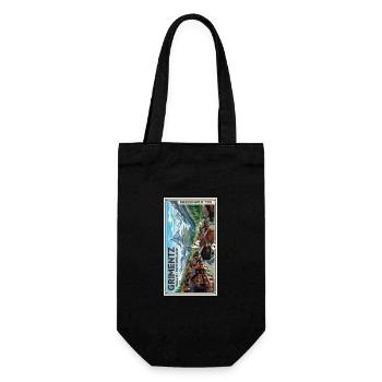 Grimentz Alpine Panorama Switzerland - Gift Bag for Bottles - black - Front