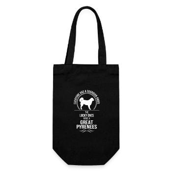 Great Pyrenees Guardian Angel Hunde Wilsigns - Geschenkbeutel für Flaschen - Schwarz - Vorne