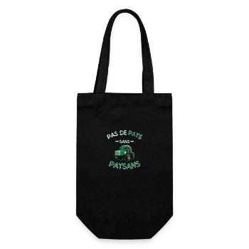 No country without green farmers - Gift Bag for Bottles - black - Front