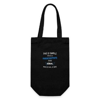 T-shirt Parachutiste Génial - Sac à bouteille - noir - Devant