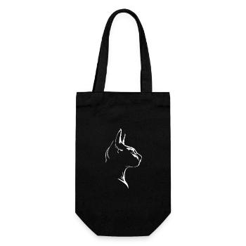 Sphynx chat chats silhouette wilsigns - Sac à bouteille - noir - Devant