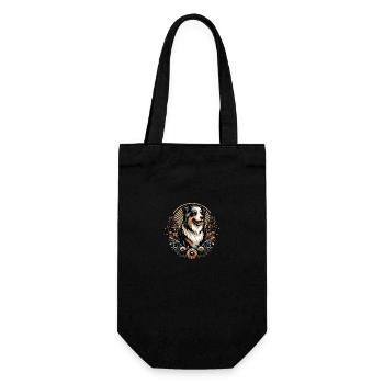 Berger australien Cottage Core Flowers noir tri - Sac à bouteille - noir - Devant