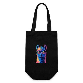 Alpaca Llama - Gift Bag for Bottles - black - Front