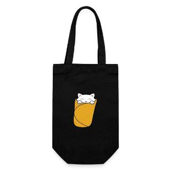 Purrito, cute cat burrito. - Gift Bag for Bottles - black - Front