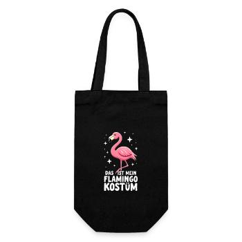 Das ist mein Flamingo Kostüm - Geschenkbeutel für Flaschen - Schwarz - Vorne