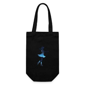 Figure Skater Illustration - Sports Design - Geschenkbeutel für Flaschen - Schwarz - Vorne