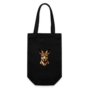 Abstract Geometric Kangaroo - Color Design - Gift Bag for Bottles - black - Front