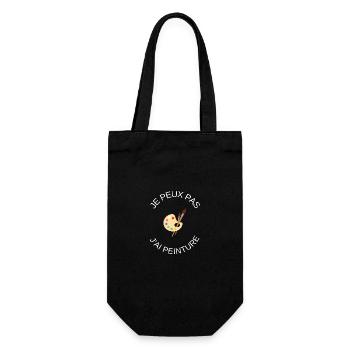 Ich kann nicht malen - Geschenkbeutel für Flaschen - Schwarz - Vorne
