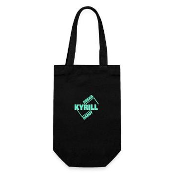 Kyrill als Sugardaddy - Geschenkbeutel für Flaschen - Schwarz - Vorne