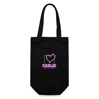 Bachelorette Carlie - Gift Bag for Bottles - black - Front