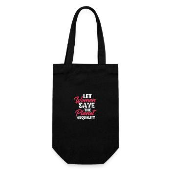 Let Women Save The Planet - Gift Bag for Bottles - black - Front