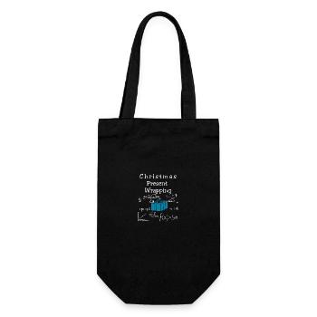 Funny Math Christmas Present Wrapping - Gift Bag for Bottles - black - Front