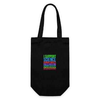I Support Science - Gift Bag for Bottles - black - Front