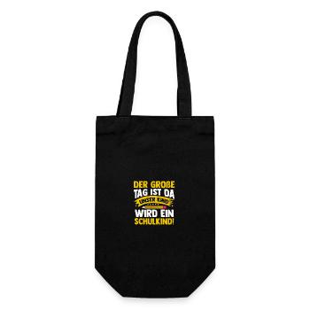 Parents School Child Primary School First Grade Enrollment - Gift Bag for Bottles - black - Front