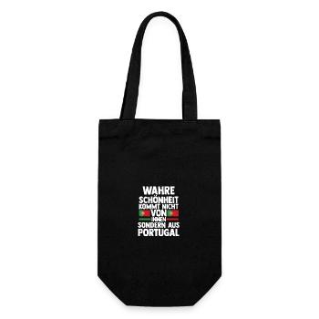 Portugiesen Portugal - Geschenkbeutel für Flaschen - Schwarz - Vorne
