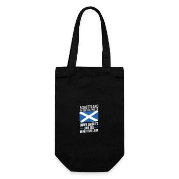 Schotten Schottisch Schottland - Geschenkbeutel für Flaschen - Schwarz - Vorne