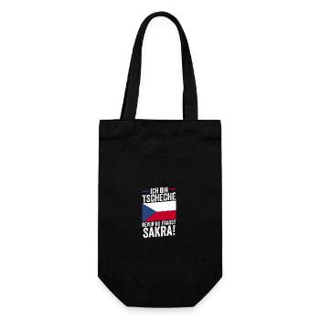 Tschechen Tschechisch Tschechien - Geschenkbeutel für Flaschen - Schwarz - Vorne