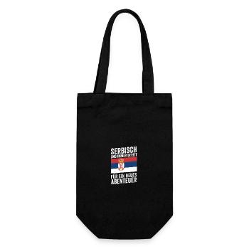 Serbian Serbian Serbia - Gift Bag for Bottles - black - Front