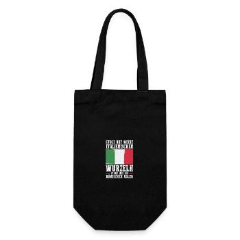 Italiener Rom Römer Italien - Geschenkbeutel für Flaschen - Schwarz - Vorne