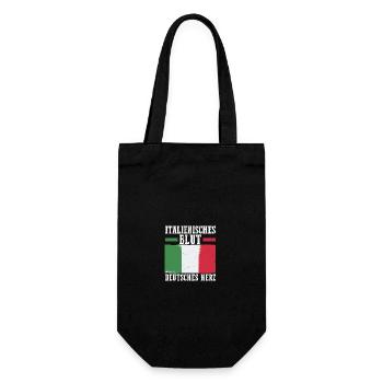 Italians Germany Heart Italy - Gift Bag for Bottles - black - Front