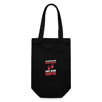Underestimate me, it's going to be funny - Gift Bag for Bottles - black - Front