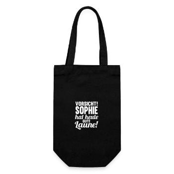 First name Sophie - Gift Bag for Bottles - black - Front