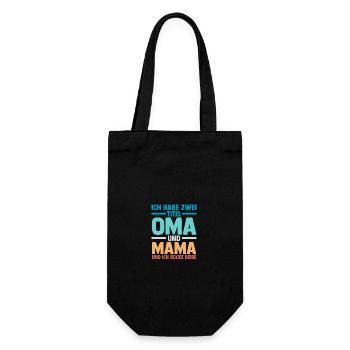 I have two titles: Grandma and Mom - Gift Bag for Bottles - black - Front