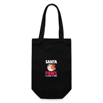 Weihnachtsmann Weihnachtsfest Weihnachten Katzen - Geschenkbeutel für Flaschen - Schwarz - Vorne