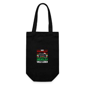 Santa Claus Gaming Christmas Party Christmas - Gift Bag for Bottles - black - Front