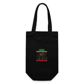 Santa Claus Fishing Christmas Party Christmas - Gift Bag for Bottles - black - Front