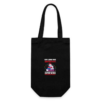 Santa Claus Christmas Reading Books - Gift Bag for Bottles - black - Front
