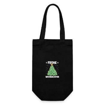 Merry Christmas Money Investor Christmas Tree - Gift Bag for Bottles - black - Front