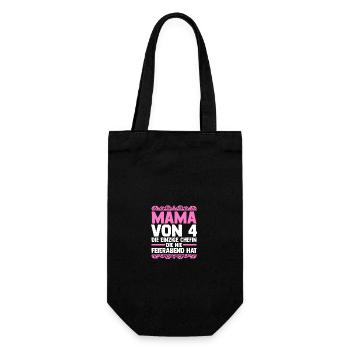 Mom of 4 children - Gift Bag for Bottles - black - Front