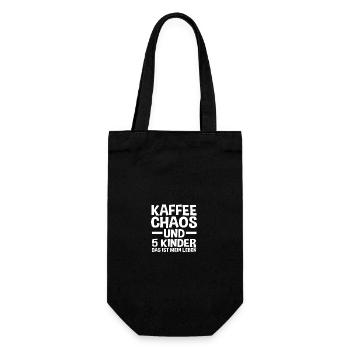Mom of 5 children - Gift Bag for Bottles - black - Front