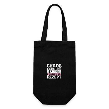 Mom of 5 children - Gift Bag for Bottles - black - Front