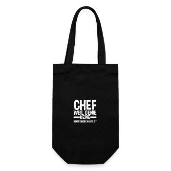 Teamleiter Chef Abschied - Geschenkbeutel für Flaschen - Schwarz - Vorne