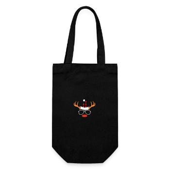 Père Noël Renne de Noël - Sac à bouteille - noir - Devant