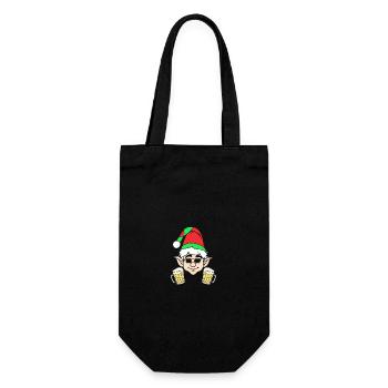 Père Noël Elfe de Noël Bière Elfe de Noël - Sac à bouteille - noir - Devant