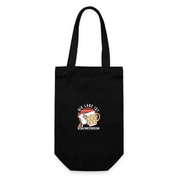 The location is drunken beer unicorn - Gift Bag for Bottles - black - Front